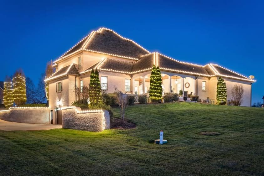 Christmas light installation by Thin Red Line Holiday Lighting