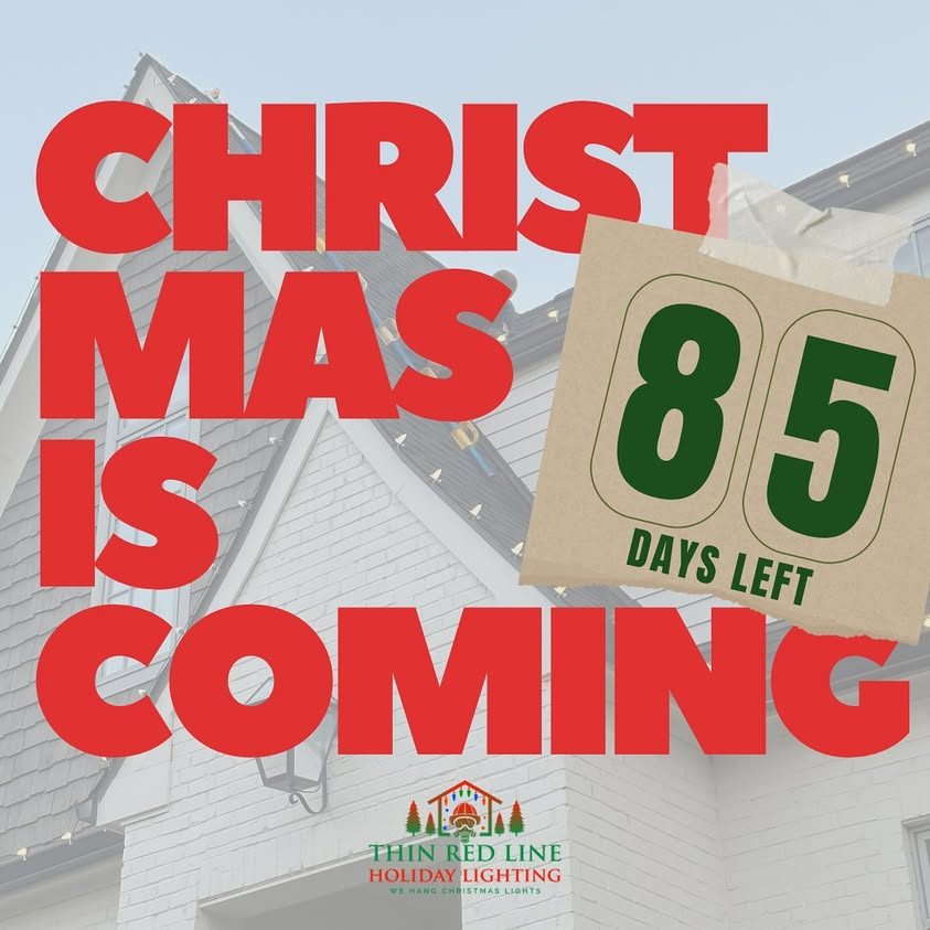Christmas light installation by Thin Red Line Holiday Lighting
