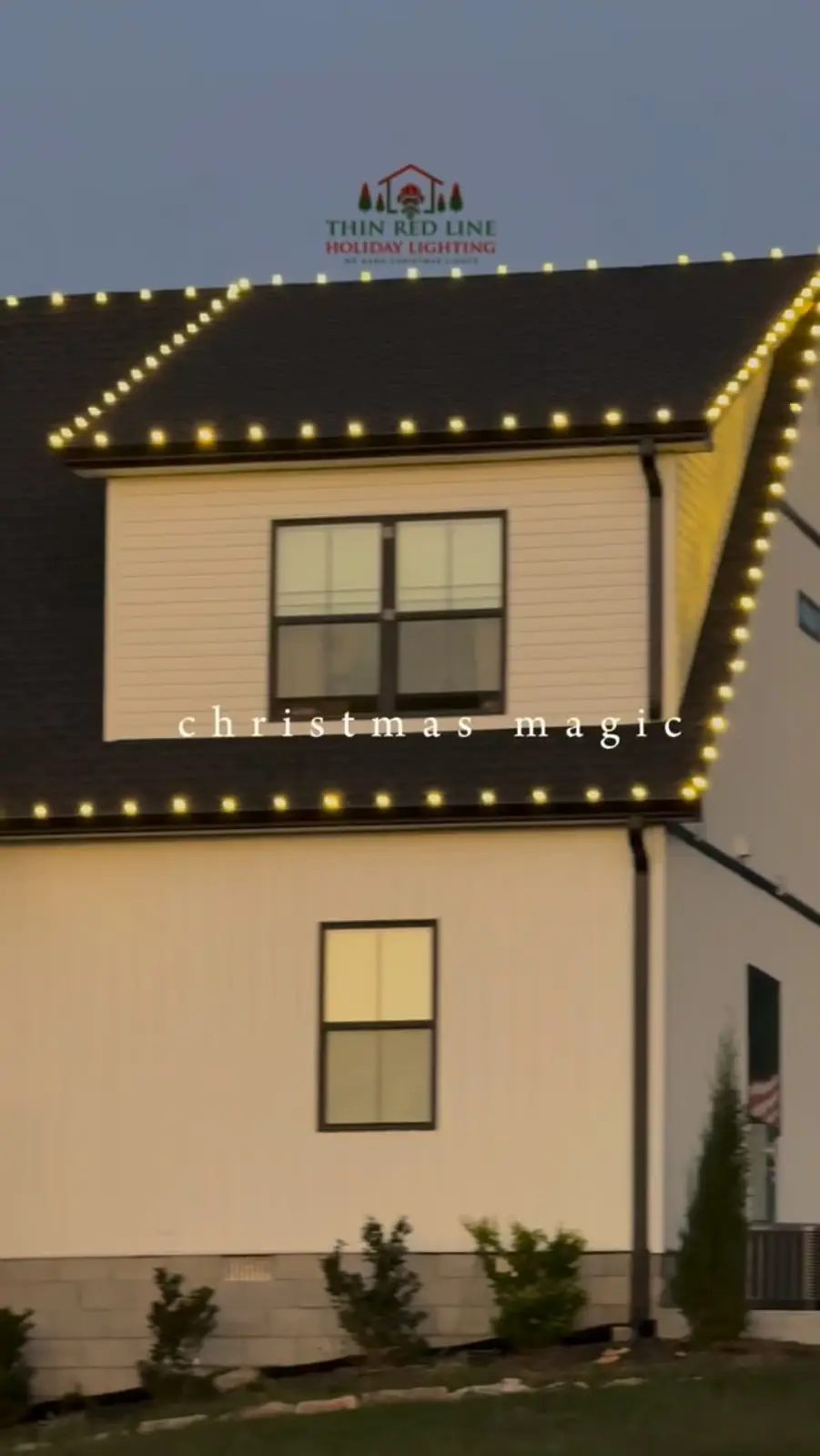 Christmas light installation by Thin Red Line Holiday Lighting