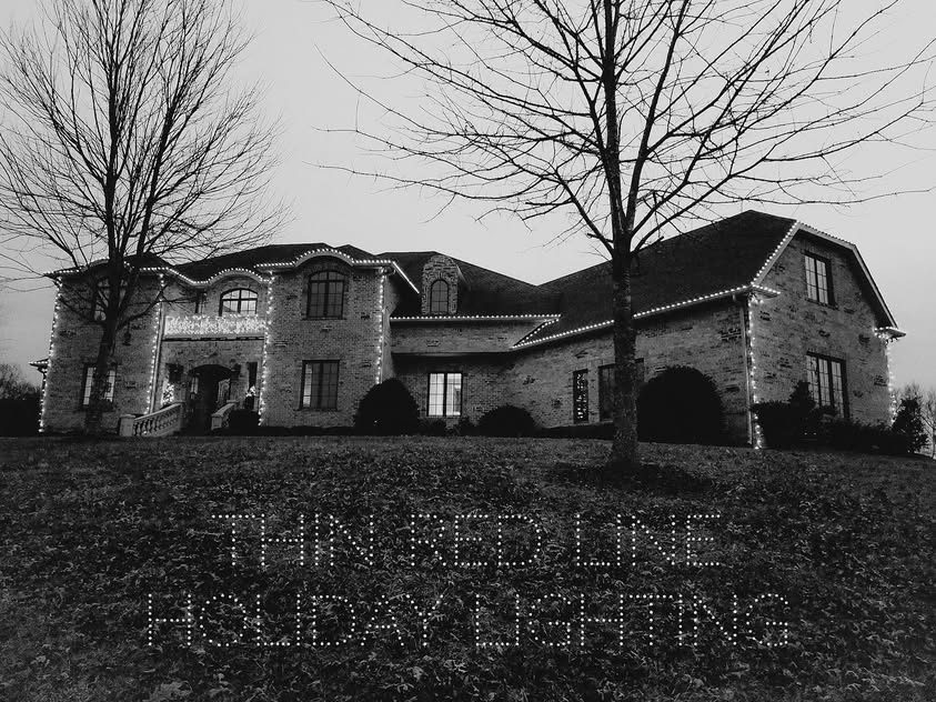 Christmas light installation by Thin Red Line Holiday Lighting