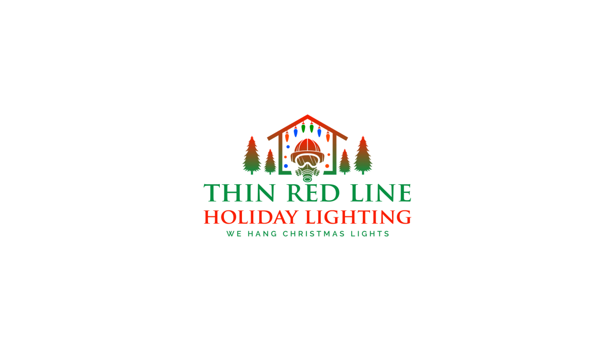 Professionally installed Christmas lights illuminating a home at night